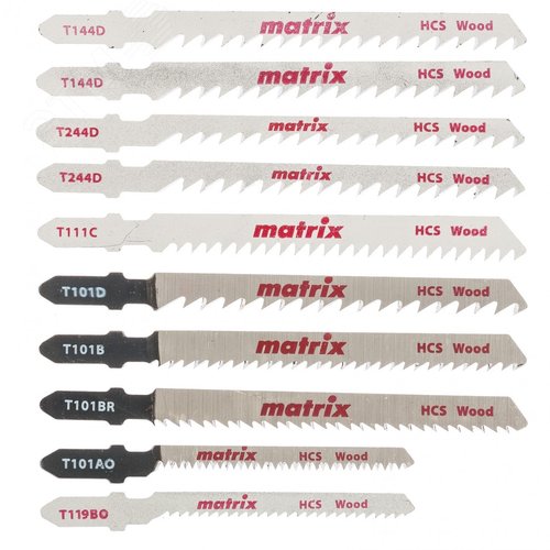 Изображение товара Набор полотен для электролобзика по дереву, 10 шт, T-SET1008 (шт)