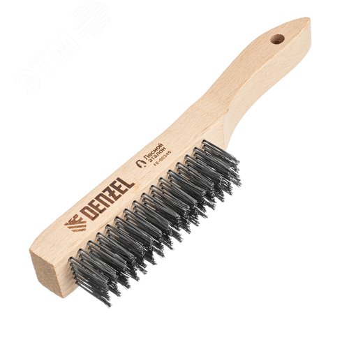 Щетка зачистная 6-и рядная, прямая проволока из нержавеющей стали с деревянной ручкой, EFP - фото 1