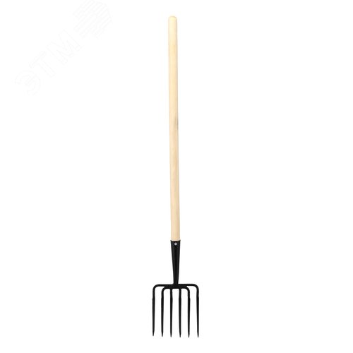 Вилы 6-х рогие, копальные, 195х220х1320 мм, кованые, деревянный черенок, АРТИ - фото 2