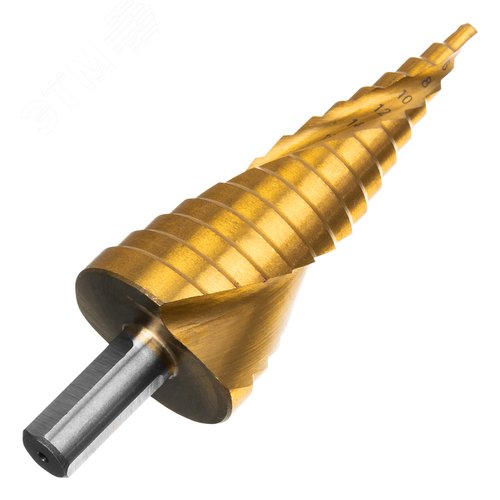 Сверло ступенчатое,4-6-8-10-12-14-16-18-20-22-24-26-28-30-32 мм,HSS,спирал.проф.,трехгр.хв. - фото 2