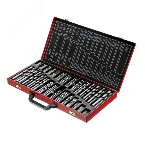 Набор сверл по металлу, 1-13 мм, 230 шт., HSS, в металлическом кейсе - фото 2