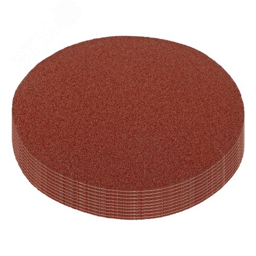 Круг абразивный на ворсовой подложке под липучку, P 80, 125 мм, 10 шт. - фото 1