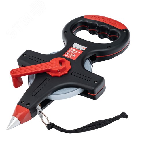 Изображение товара Рулетка геодезическая, 50 м х 12,5 мм, металлическая лента, открытый корпус (шт)