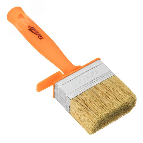 Кисть-ракля, 30х70 мм, натуральная щетина, пластмассовый корпус, пластмассовая ручка - фото 1