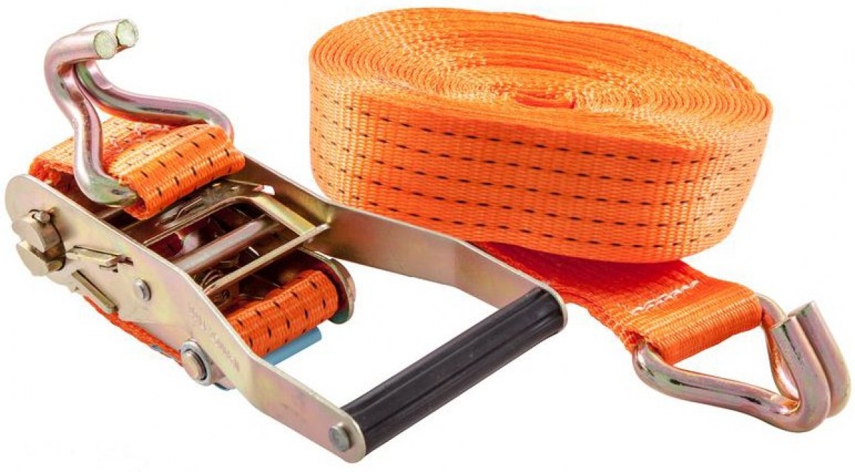 Ремень с натяжным устройством и крюками на каждом конце, Ширина ремня 50мм, Рабочая нагрузка 5000/10000кг длина 10 м