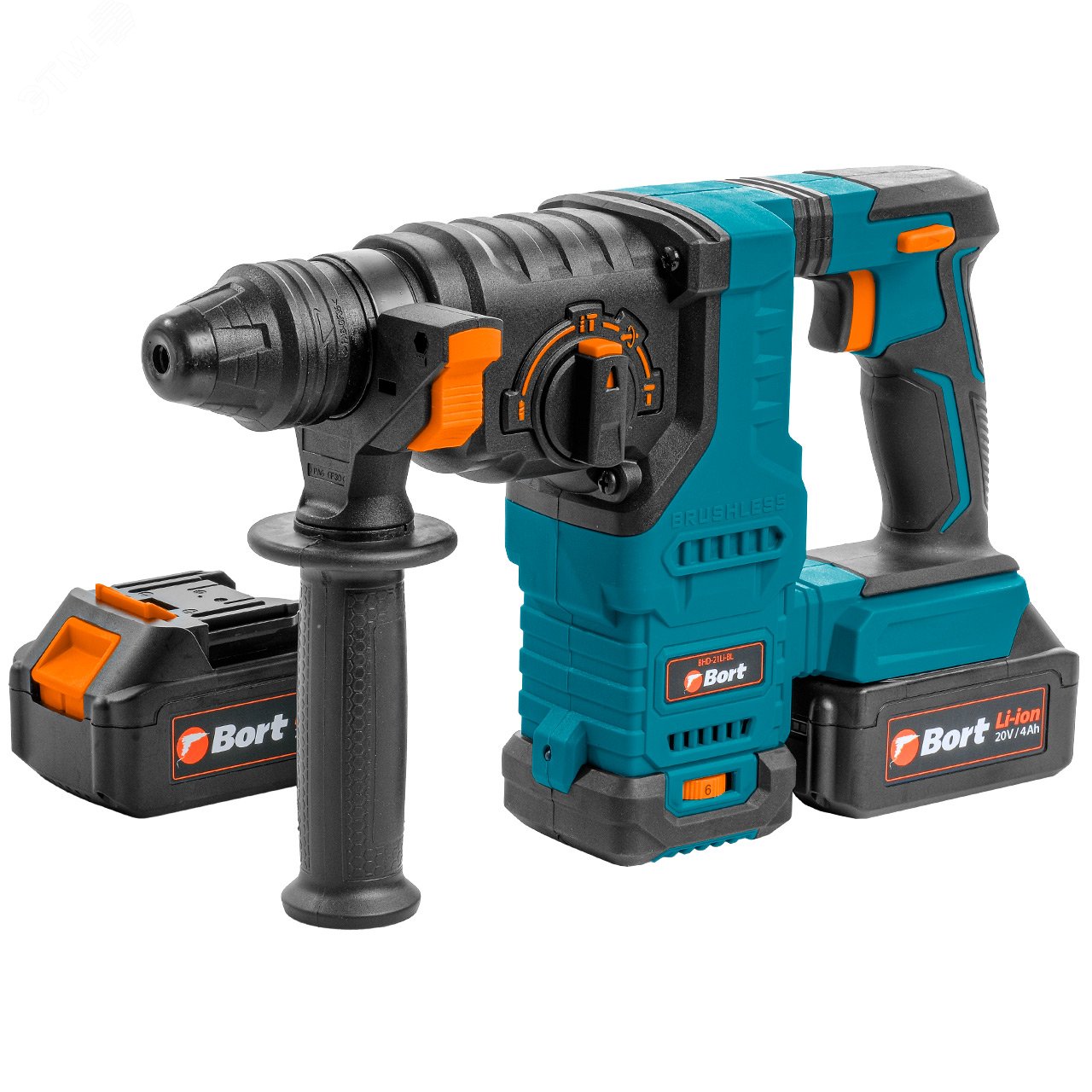 Изображение товара Перфоратор аккумуляторный BORT BHD-21Li-BL (2x4,0Ач+ЗУ) (шт)