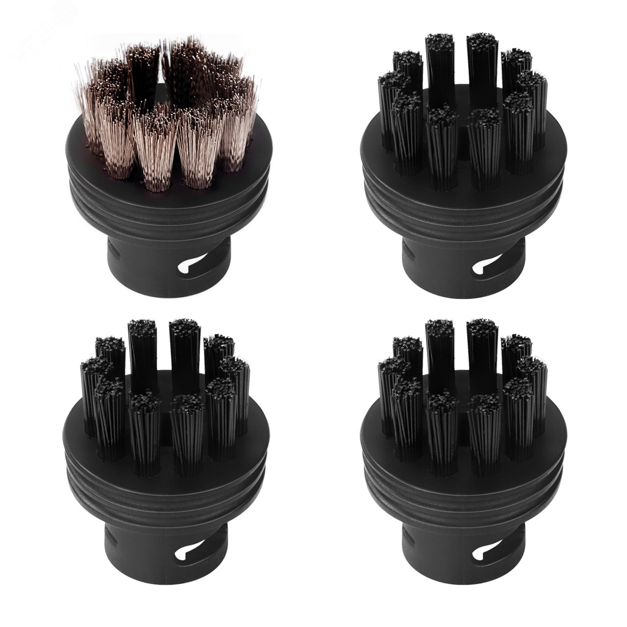 Изображение товара Набор аксессуаров для пароочистителя BORT Round brush SET (3+1) Mix (шт)