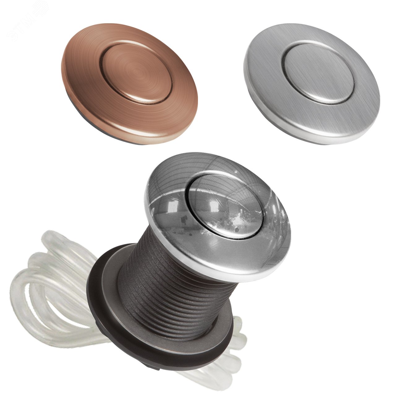 Изображение товара Пневмовыключатель BORT Air switch 3 цвета для измельчителей пищевых отходов