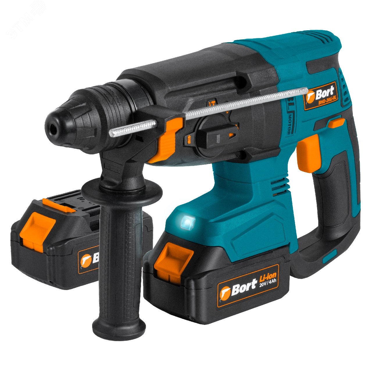 Изображение товара Перфоратор аккумуляторный BORT BHD-20Li-BL (2x4,0Ач+ЗУ) (шт)