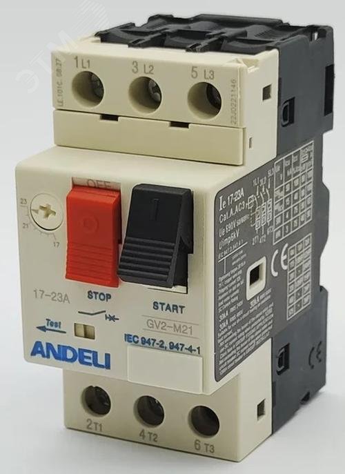 Изображение товара Пускатель gv2-m21 17а-23а автоматический защита электродвигателя