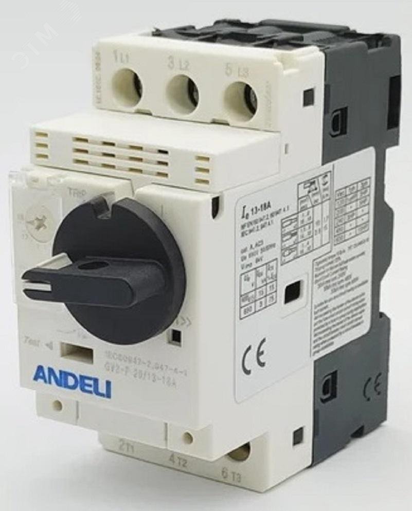 Изображение товара Пускатель gv2-p20 13а~18а с поворотной ручкой автомат защиты электродвигателя