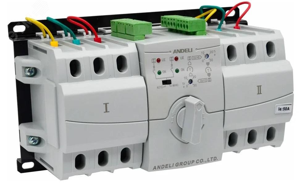 Изображение товара Устройство автоматического ввода резерва HATS9 50A 220V ANDELI для промышленности и быта