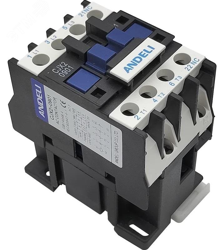Изображение товара Контактор модульный CJX2-D0901 9 А 220 В 660 В 3 полюса ANDELI