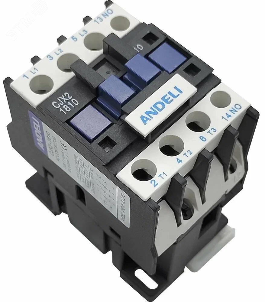 Изображение товара Модульный контактор CJX2-1810 220В/AC3, 18A, монтаж DIN, IP20