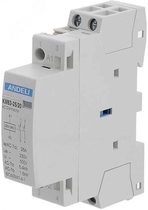 Изображение товара Модульный контактор КМ63-25/20 2No 2P 25A для автоматизации электроснабжения