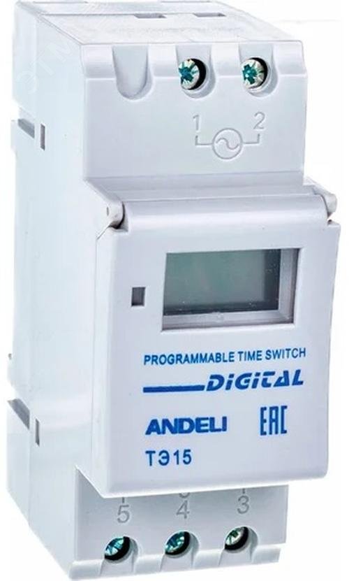 Изображение товара Таймер цифровой THC-ТЭ15 16А 230В на DIN-рейку (шт)