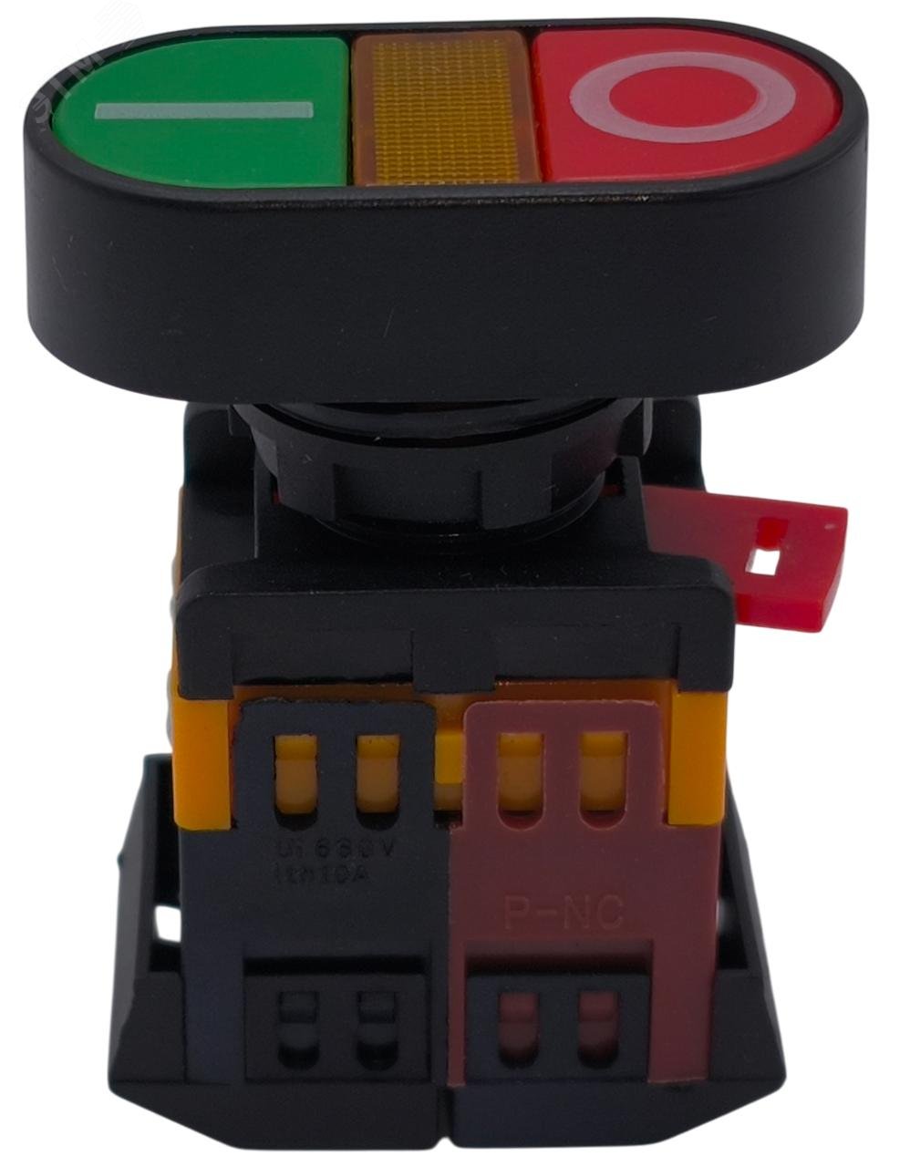 Изображение товара Кнопка пуск-стоп d22 мм Неон 230В ANDELI APВВ-22N