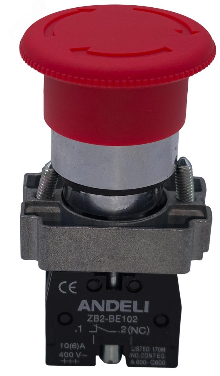 Изображение товара Кнопка XB2-BS542 Грибок аварийная с фиксацией красная