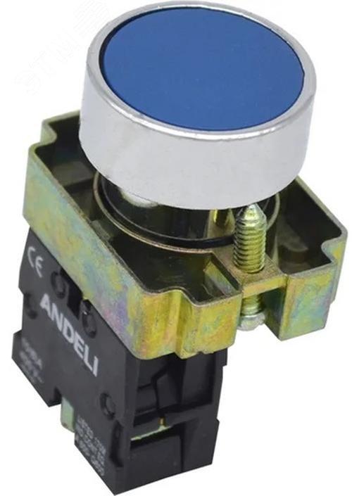 Изображение товара Кнопка xb2-ba61 без подсветки синий 1 шт для электрического управления