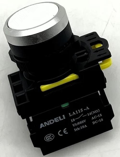 Изображение товара Кнопка LA115-A5-10BN/1 белая IP65 для промышленного оборудования