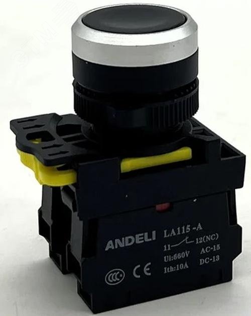 Изображение товара Кнопка LA115-A5-11BN/2 черный IP65 для промышленного управления