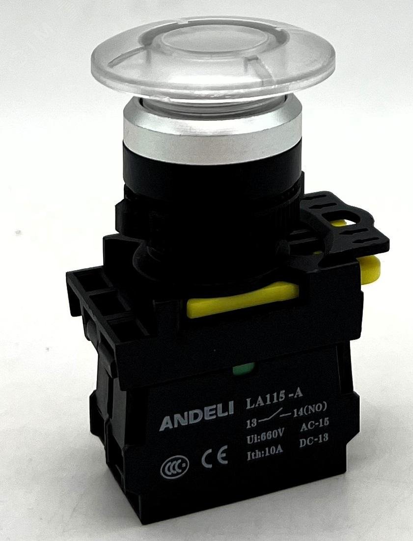 Изображение товара Кнопка LA115-A5-10MD/11 белая IP65 для промышленных установок