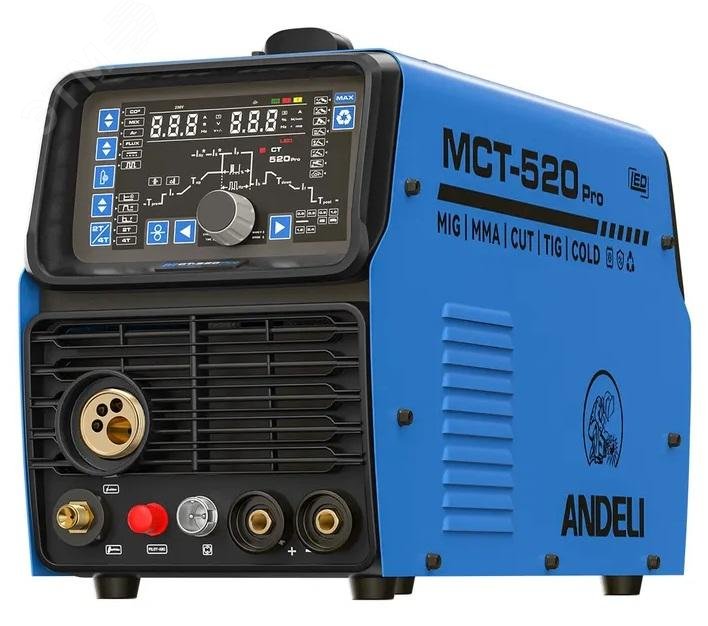 Изображение товара Многофункциональный сварочный инвертор ANDELI MCT-520PRO с LED дисплеем