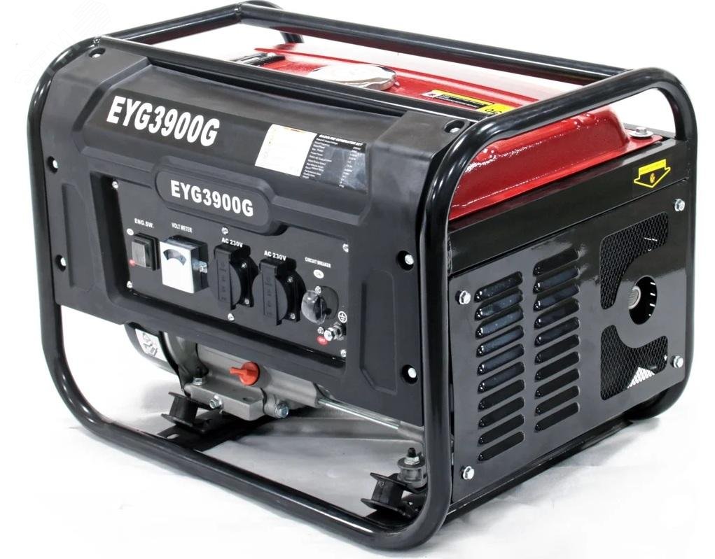 Изображение товара Генератор бензиновый EYG-3900G синхронный 3150 Вт 15л 41кг 4-х тактный 223cc ручной стартер (шт)