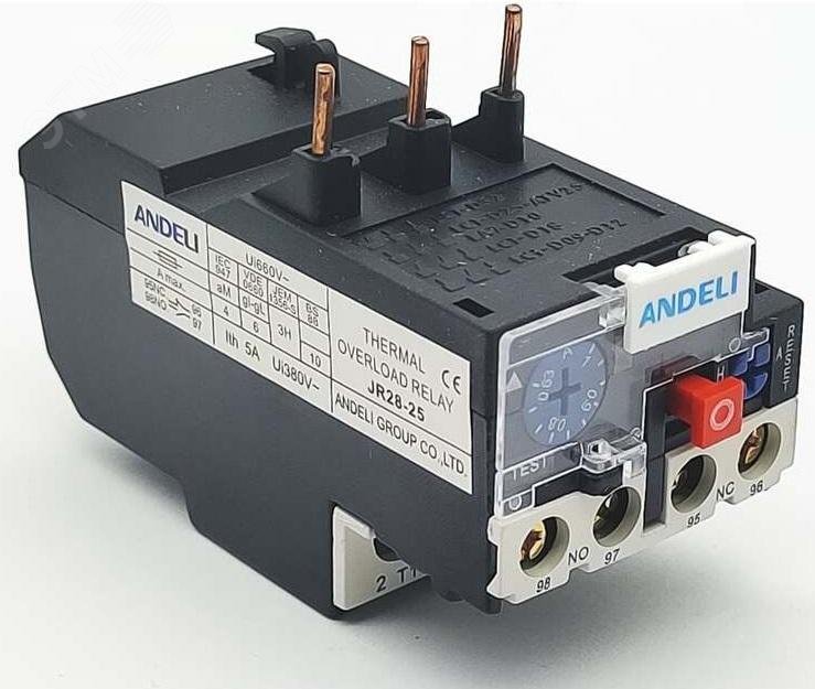 Изображение товара Тепловое защитное реле ANDELI JR28-25 для электродвигателей