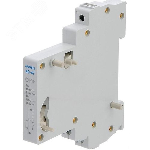 Изображение товара Контакт состояния КС-47 на DIN-рейку для выключателей автоматических серии DZ47-63 (шт)