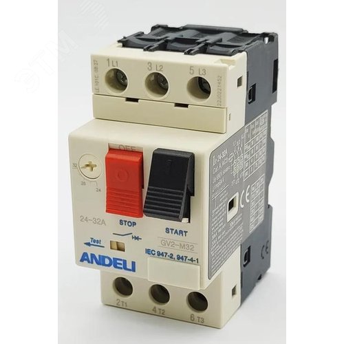 Изображение товара Выключатель автоматический защиты двигателя GV2-M32 24А~32А кнопочный (шт)