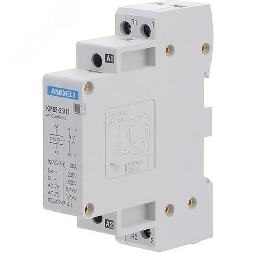 Изображение товара Контактор модульный КМ63-25/11 1NC 2P 1No (шт)