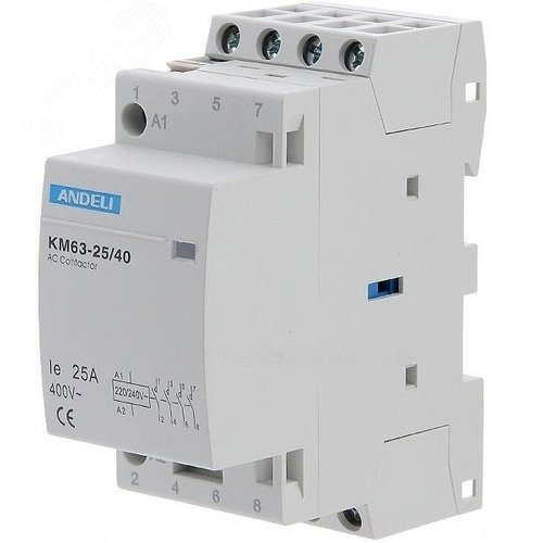 Изображение товара Контактор модульный КМ63-25/40 4P 25A 4No (шт)