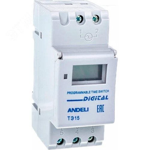 Изображение товара Таймер цифровой THC-ТЭ15 16А 230В на DIN-рейку (шт)