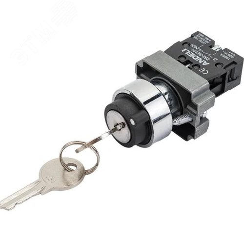 Изображение товара переключатель XB2-BG21 черный 2 положения с ключом 1НО (шт)