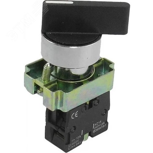 Изображение товара Переключатель xb2-bj21 черный 2 положения 1но (шт)