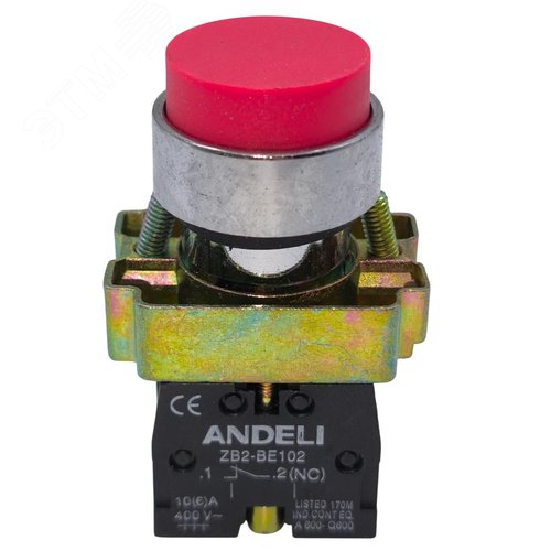 Изображение товара Кнопка xb2-bl42 без подсветки красный 1нз (шт)