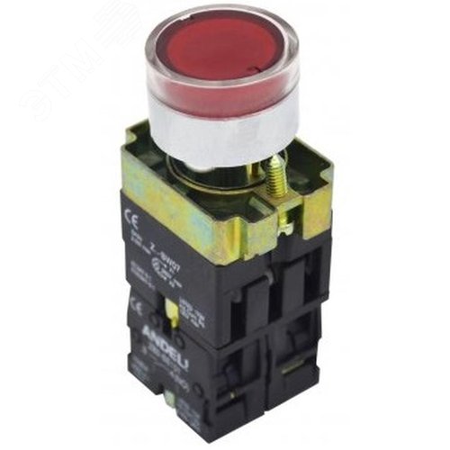 Изображение товара Кнопка XB2-BW3465 с подсветкой красный 1НО+1НЗ IP40 (шт)