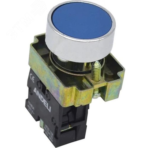 Изображение товара Кнопка xb2-ba61 без подсветки синий 1 но (шт)