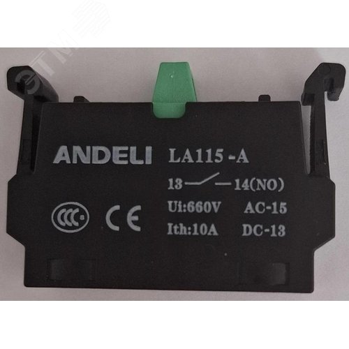 Изображение товара Блок контактный LA115-A-10 зеленый 1NO (шт)