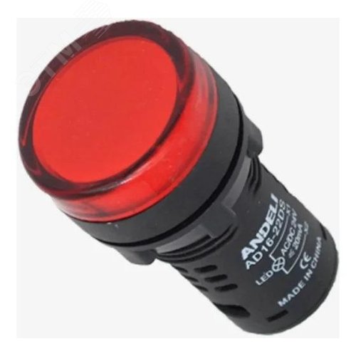 Изображение товара Лампа ad16-22ds led матрица d22 мм красный 220в ac (шт)