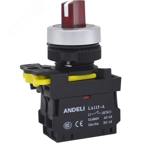 Изображение товара Переключатель с подсветкой с фиксацией la115-a5-11xd/r красный led 220в (шт)