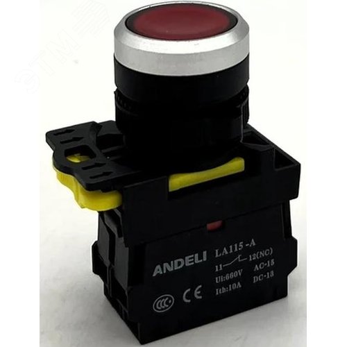 Изображение товара Кнопка LA115-A5-01BND 1НЗ красная AC/DC 24V LED IP65 (шт)