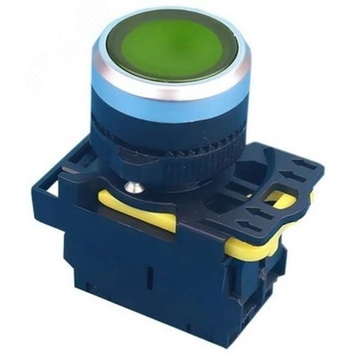 Изображение товара Кнопка LA115-A5-10BN зеленая 1НО возвратная IP65 AC15 4,5А DC13 0,6А Ith 10A (шт)