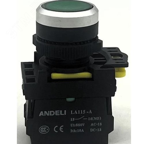 Изображение товара Кнопка LA115-A5-10BND 1НО зеленый AC/DC24V LED IP65 (шт)