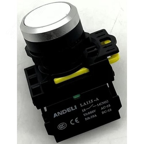 Изображение товара Кнопка LA115-A5-10BN/1 белый 1НО IP65 (шт)