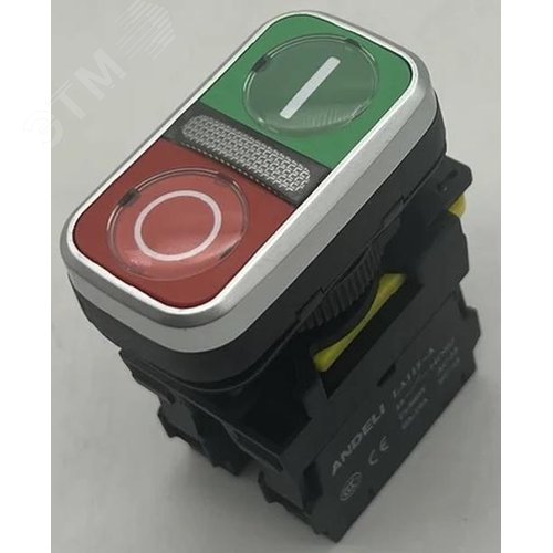 Изображение товара Кнопка LA115-A5-11R1 Пуск-Стоп 1НО+1НЗ AC220V IP65 (шт)