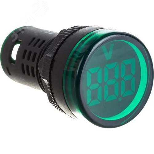 Изображение товара Лампа индикатор вольтметр ad26b-22dyb зеленый ac220в (шт)