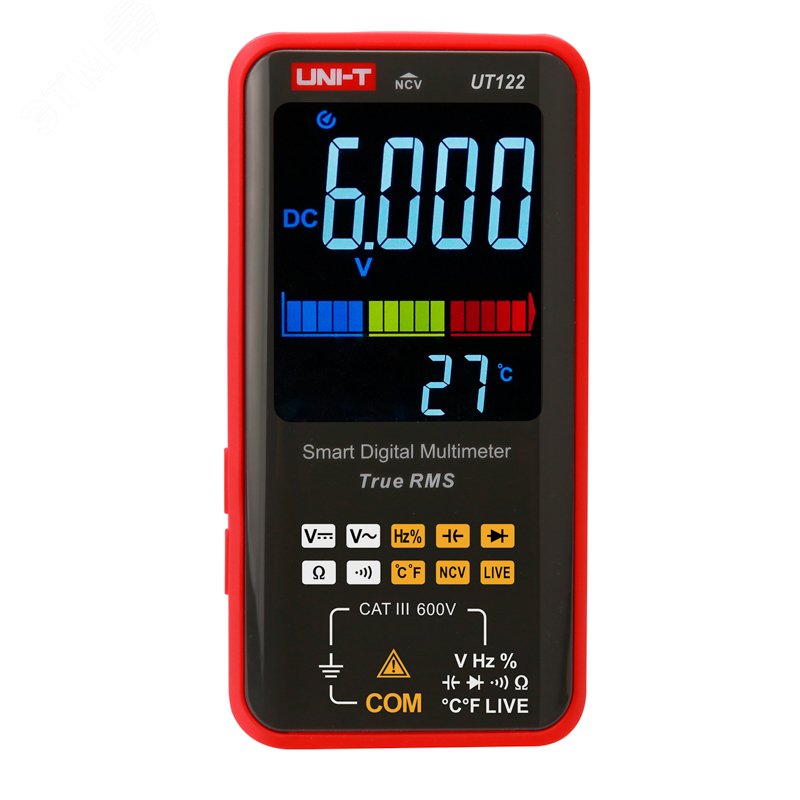 Изображение товара Мультиметр портативный СМАРТ UNI-T UT122 (шт)