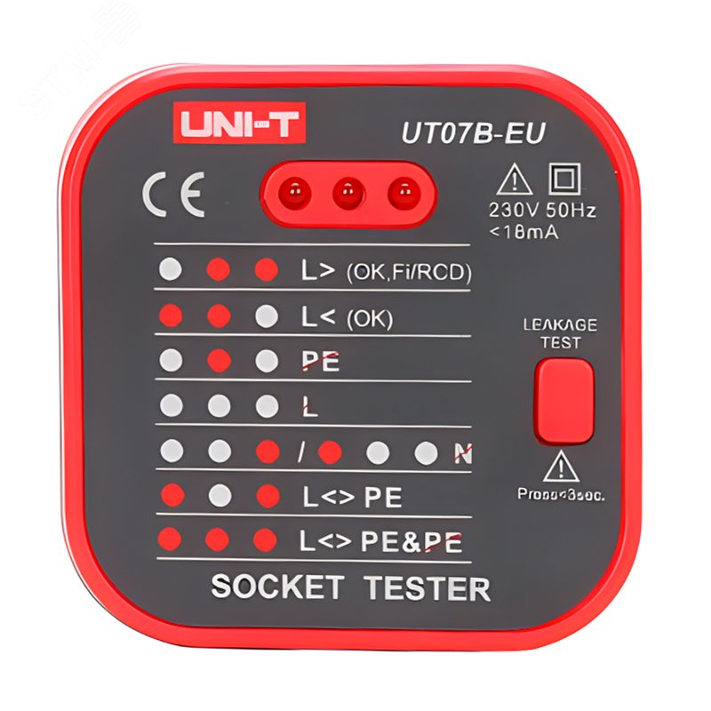 Изображение товара Тестер розеток UNI-T UT07B-EU (шт)
